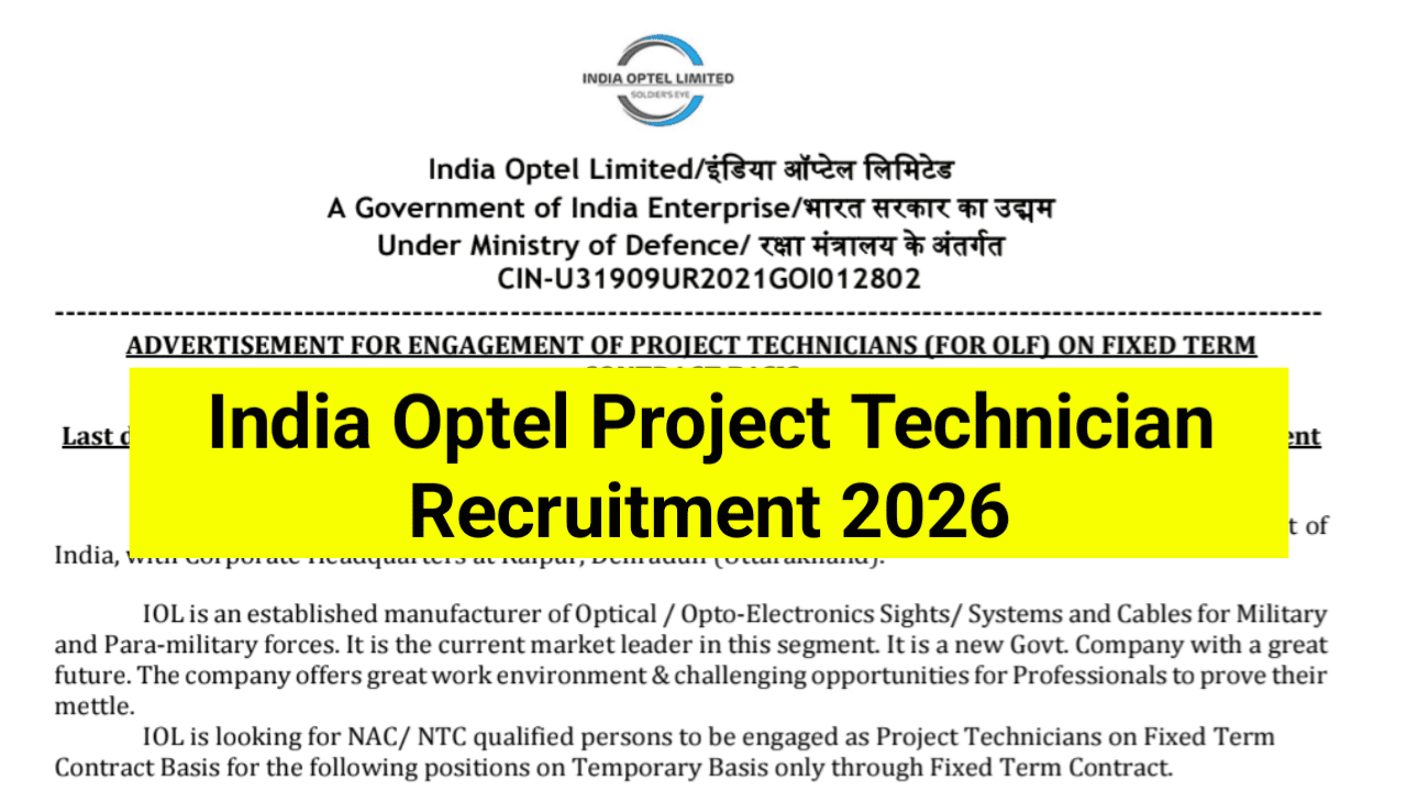 India-Optel-Project-Technician-Recruitment-2026